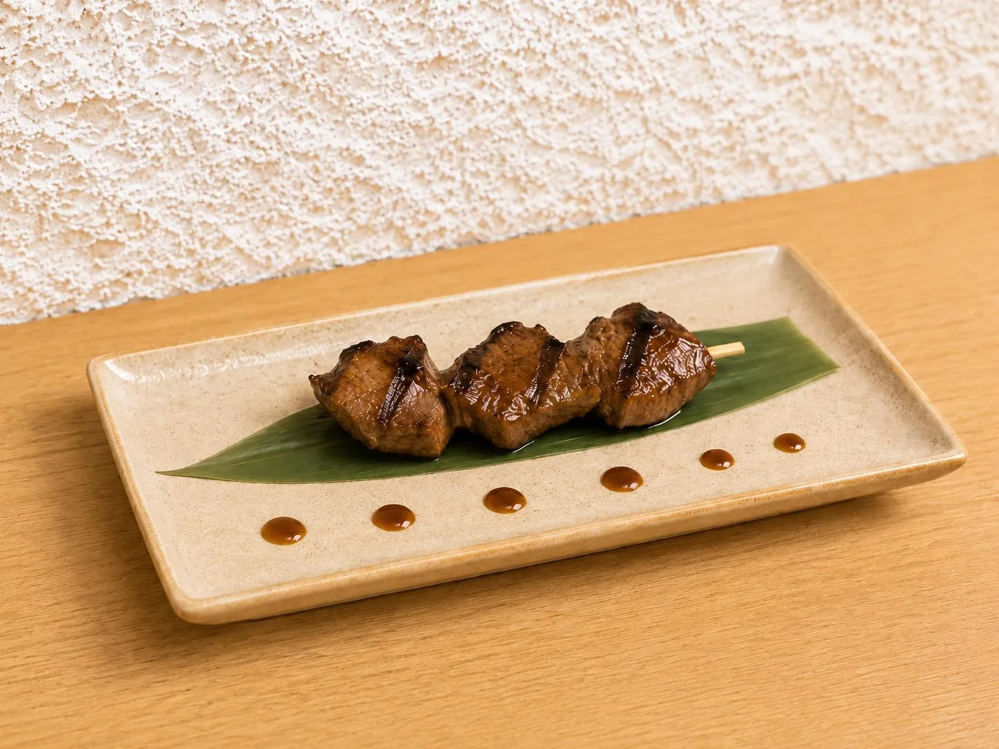 Grilled Miyazaki A5 Wagyu skewer at Mizumi Sushi in Encino