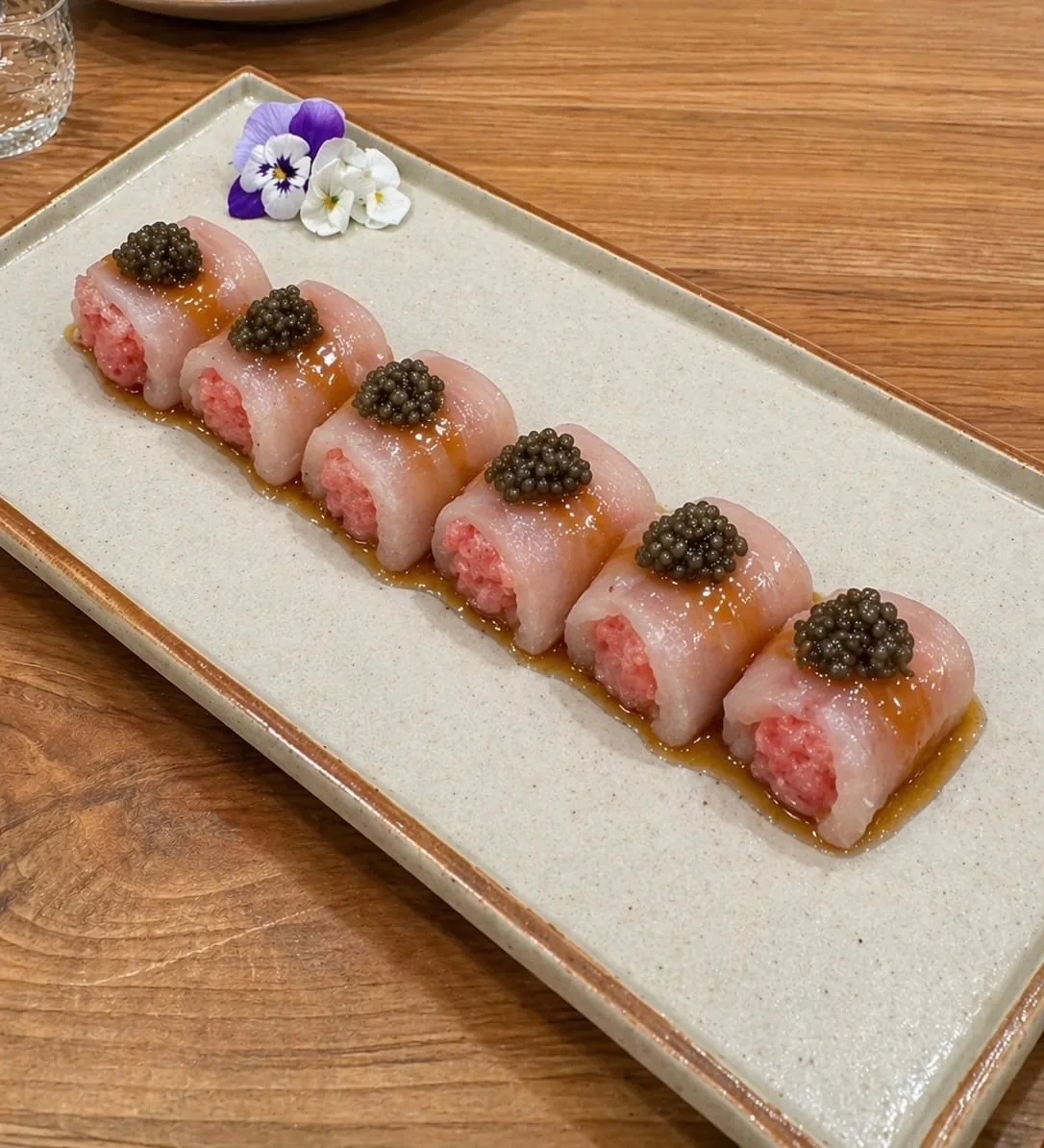 Amberjack Sashimi (Kampachi) at Mizumi Sushi in Encino
