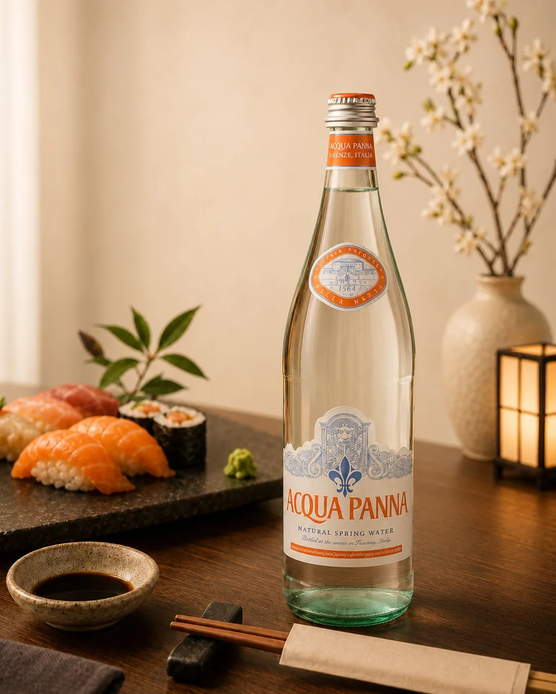 Acqua Panna (750 ml.) at Mizumi Sushi in Encino
