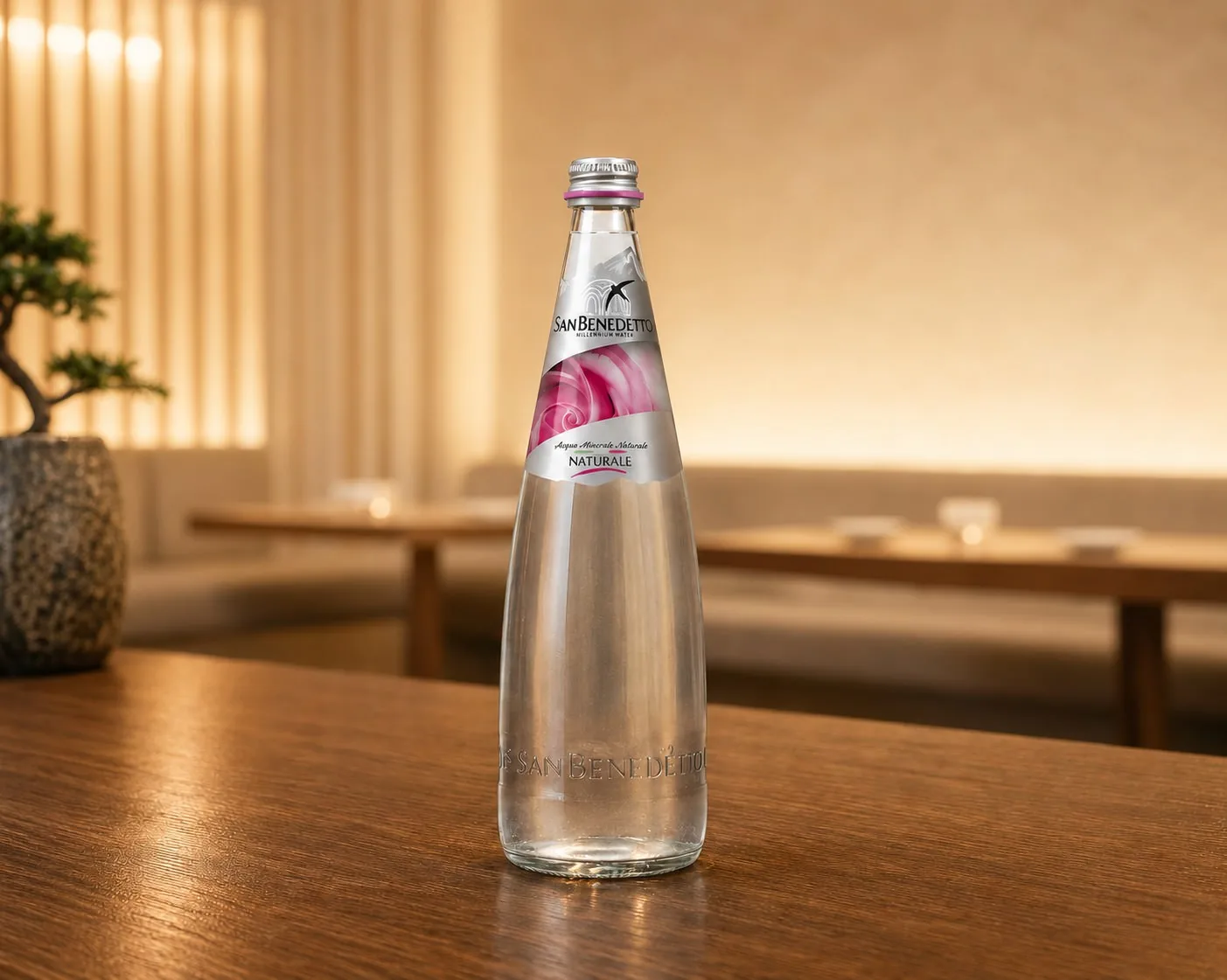 San Benedetto Natural (650 ml.) at Mizumi Sushi in Encino