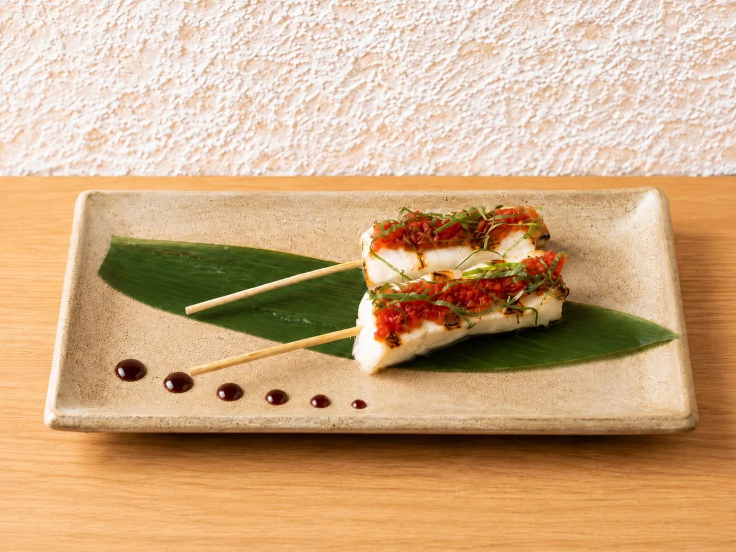 Chilean Seabass Skewers served at Mizumi Sushi in Encino