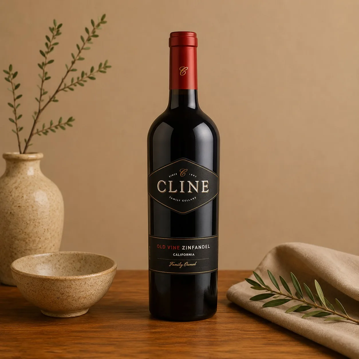 Cline “Seven Ranchlands” Pinot Noir 2023 — Sonoma Valley, 750 ml / Glass served at Mizumi Sushi in Encino