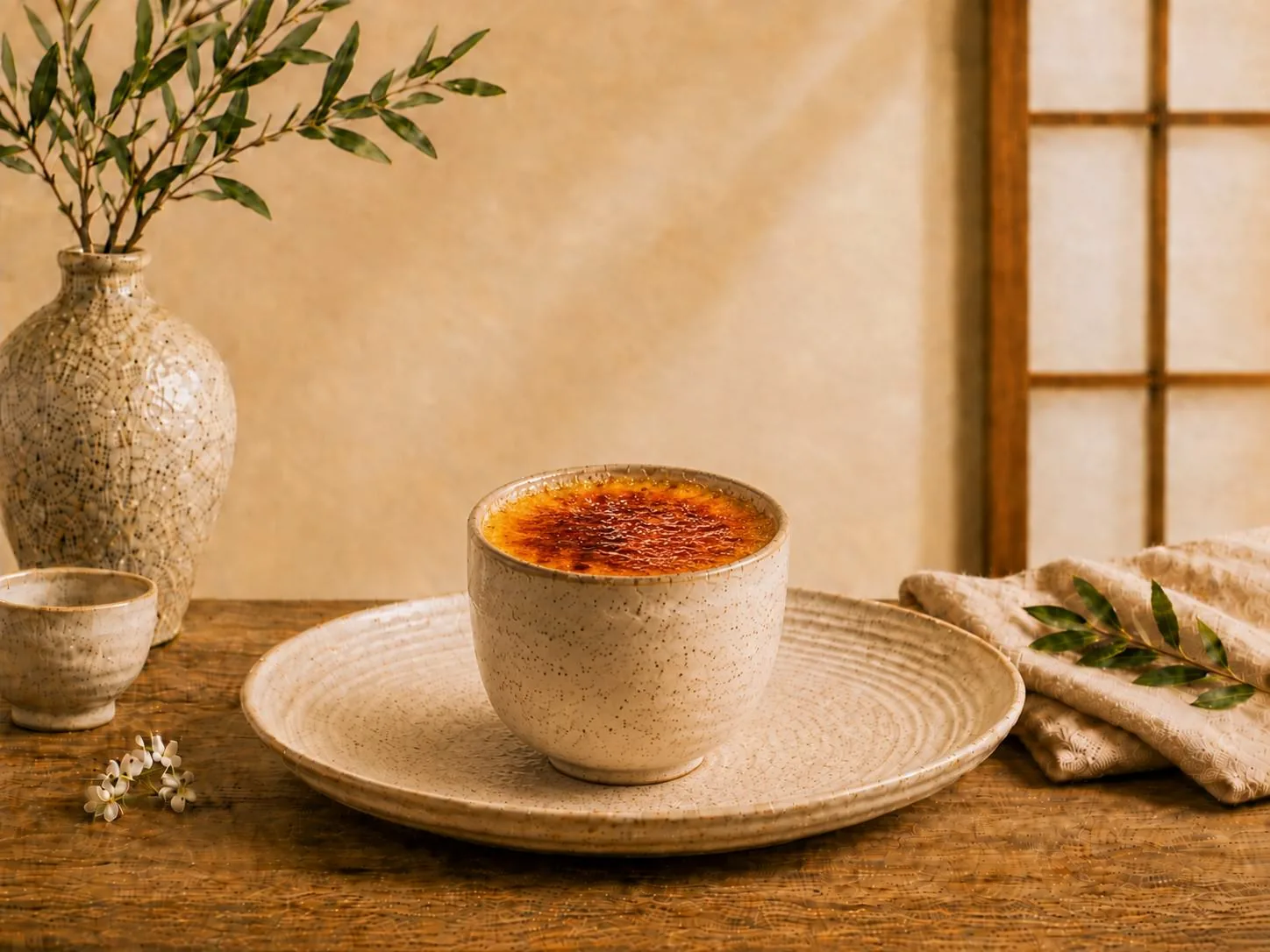 Crème Brûlée at Mizumi Sushi in Encino