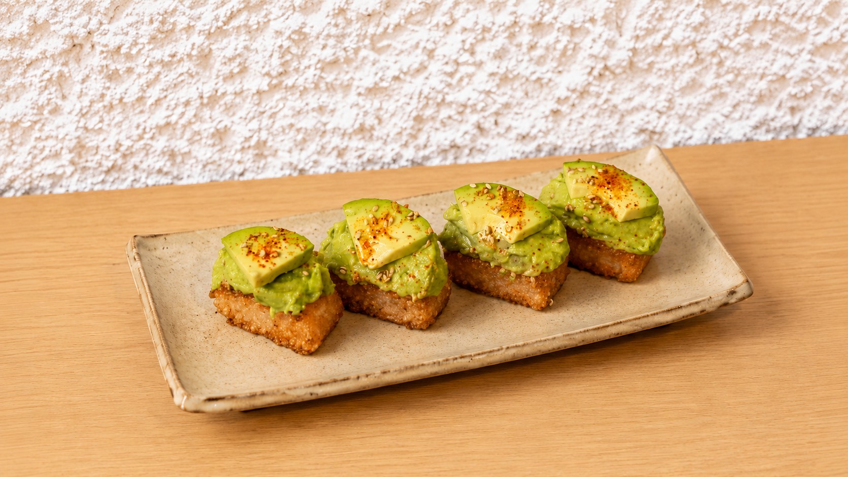 Crispy rice Avocado and Truffle at Mizumi Sushi in Encino