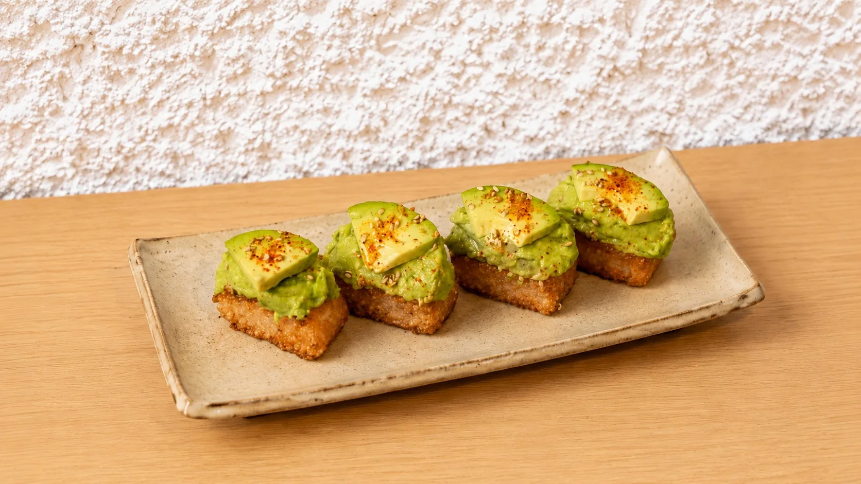 Crispy rice Avocado and Truffle at Mizumi Sushi in Encino