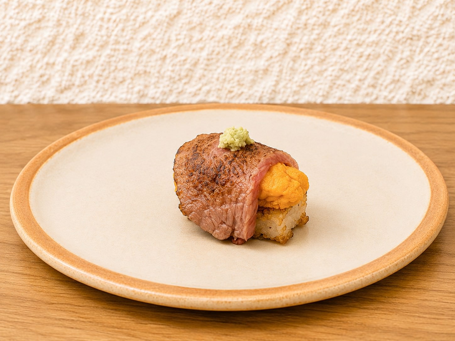 Crispy Rice Wagyu Uni (1 pc) at Mizumi Sushi in Encino