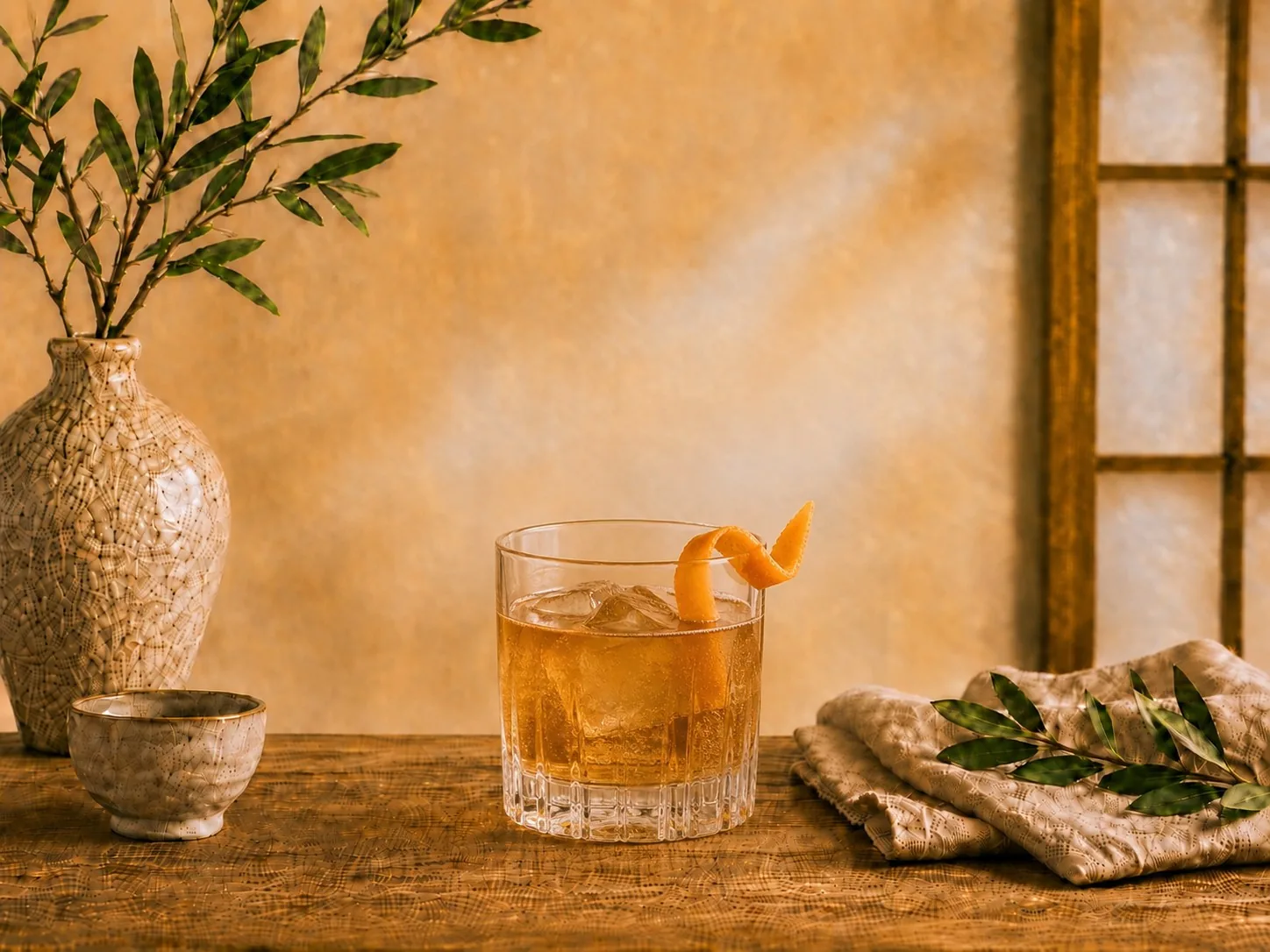 Mizumi Old Fashioned at Mizumi Sushi in Encino
