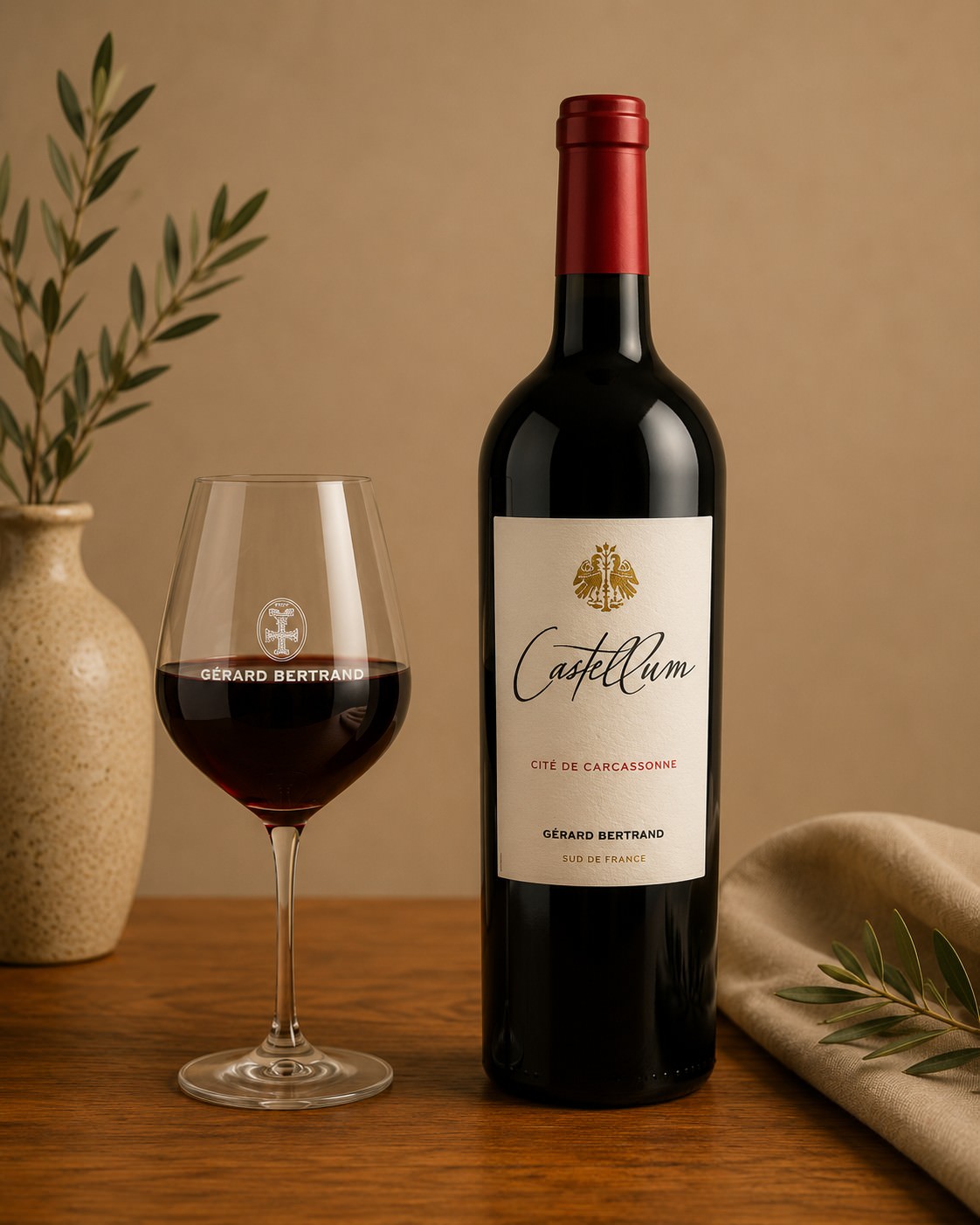 Gérard Bertrand “Castellum Rouge” 2019 (720 ml. | Glass) at Mizumi Sushi in Encino