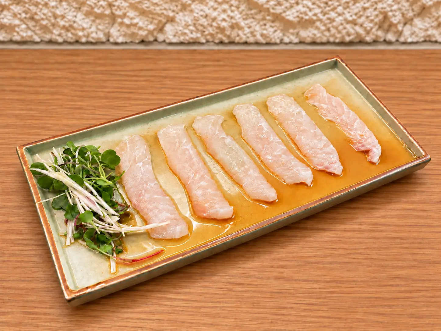 Halibut Sashimi at Mizumi Sushi in Encino