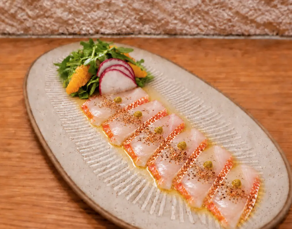 JI Kinmedai Sashimi at Mizumi Sushi in Encino