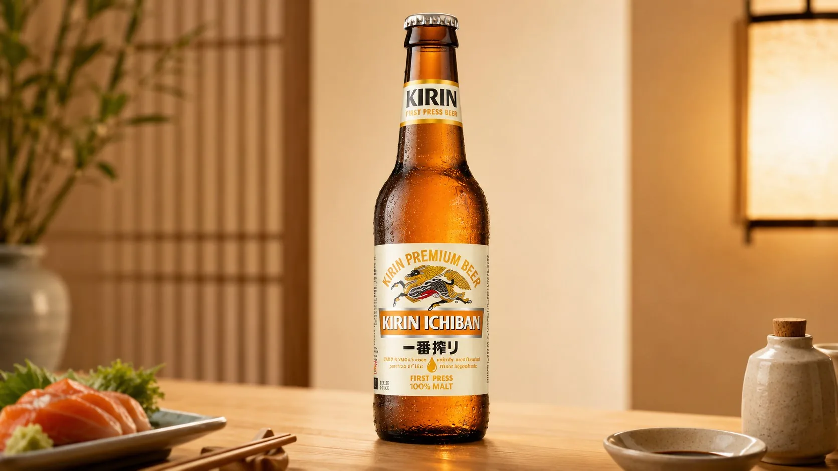 Kirin Ichiban beer at Mizumi Sushi