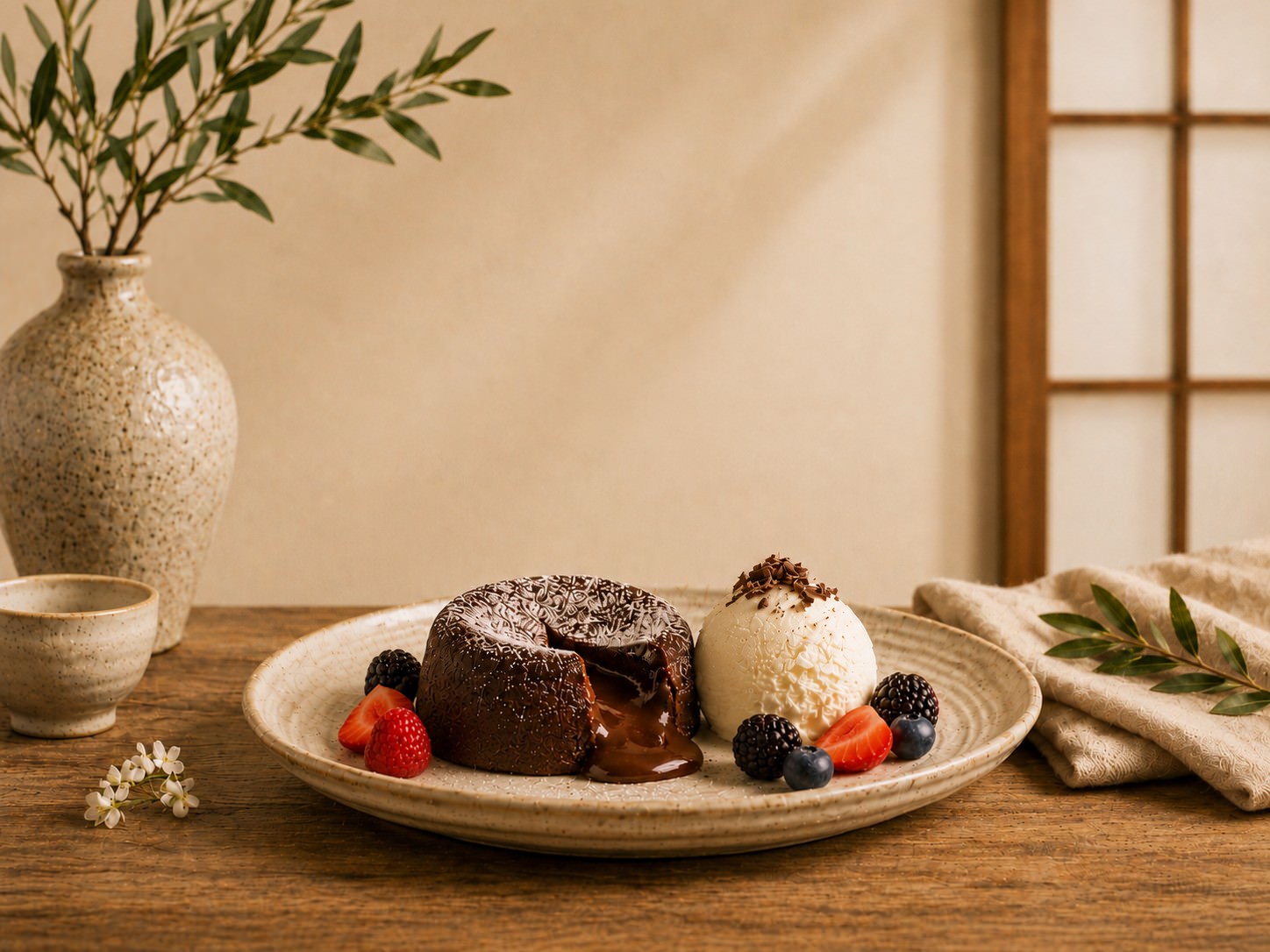 Chocolate Lava Cake at Mizumi Sushi in Encino