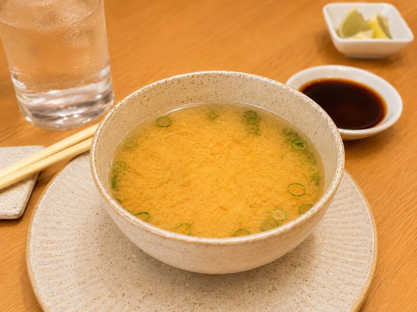 Miso Soup at Mizumi Sushi in Encino