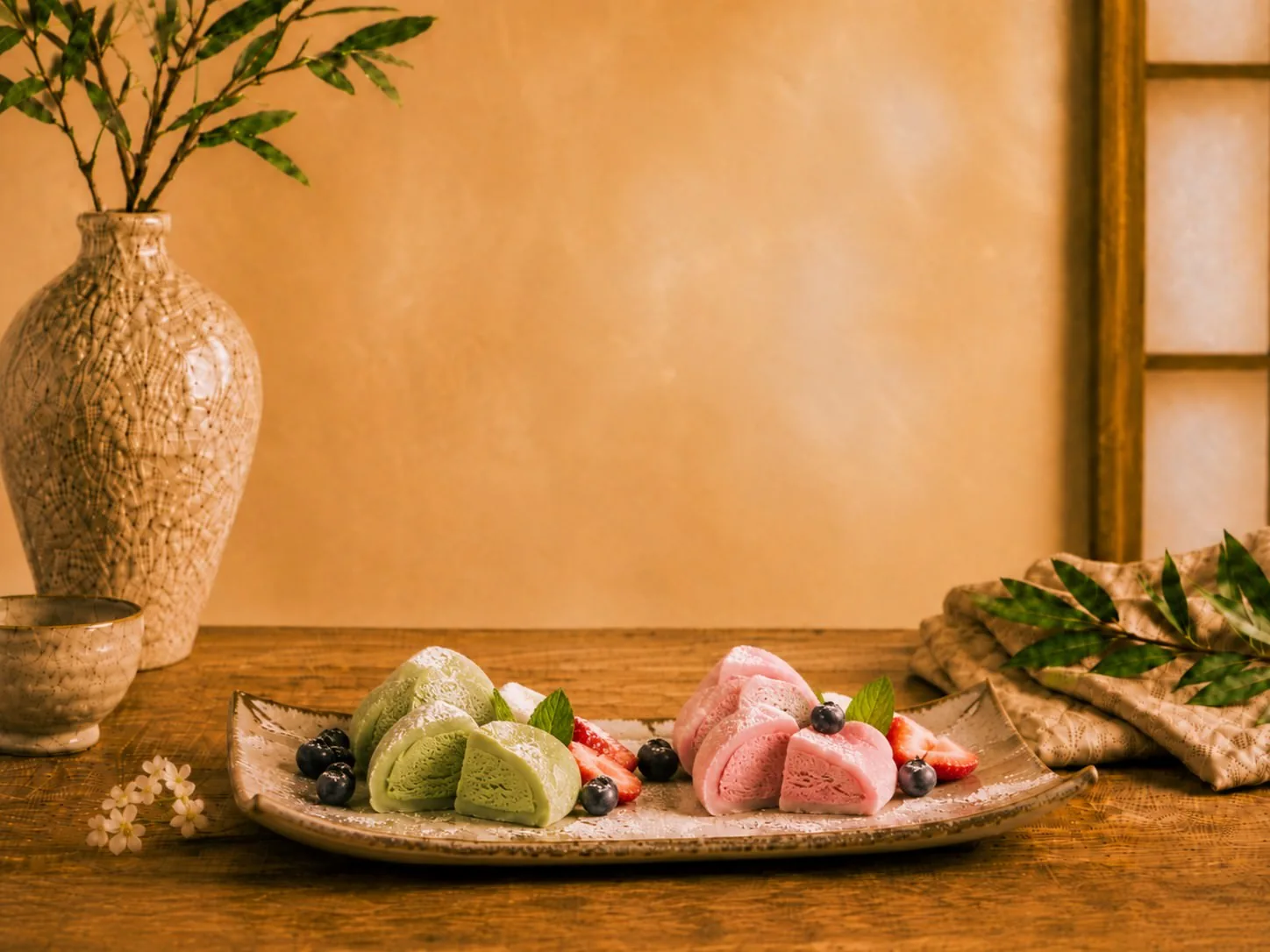 Mochi (2 pc.) served at Mizumi Sushi in Encino