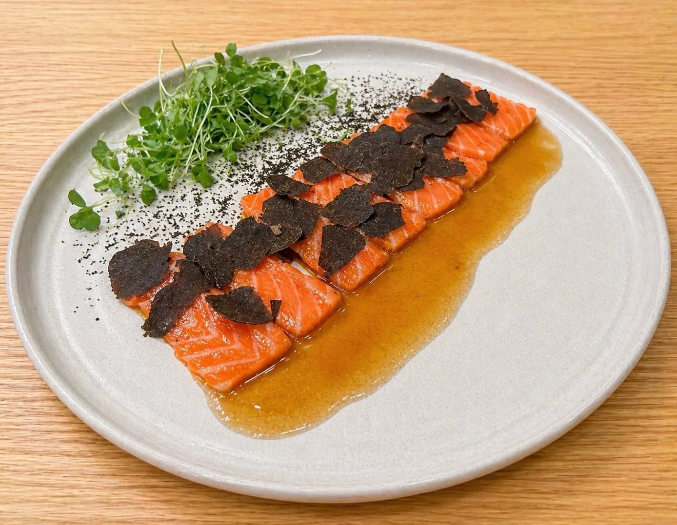 Ora King Salmon Carpaccio Style at Mizumi Sushi in Encino