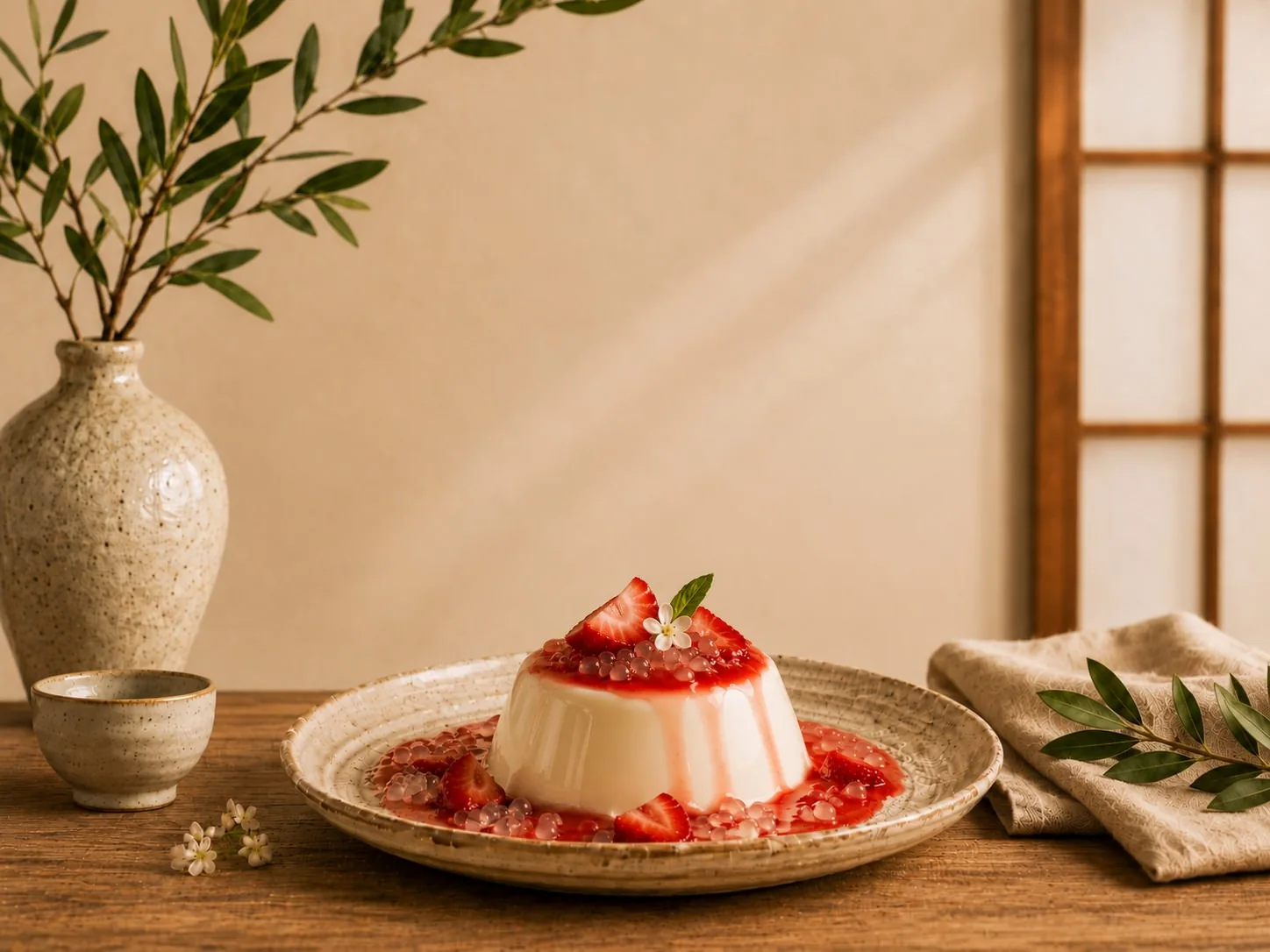 White Chocolate Panna Cotta at Mizumi Sushi in Encino