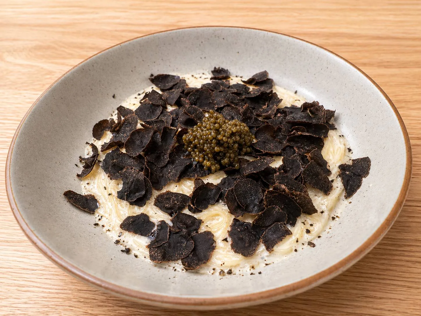 Pasta with Truffle & Caviar at Mizumi Sushi in Encino