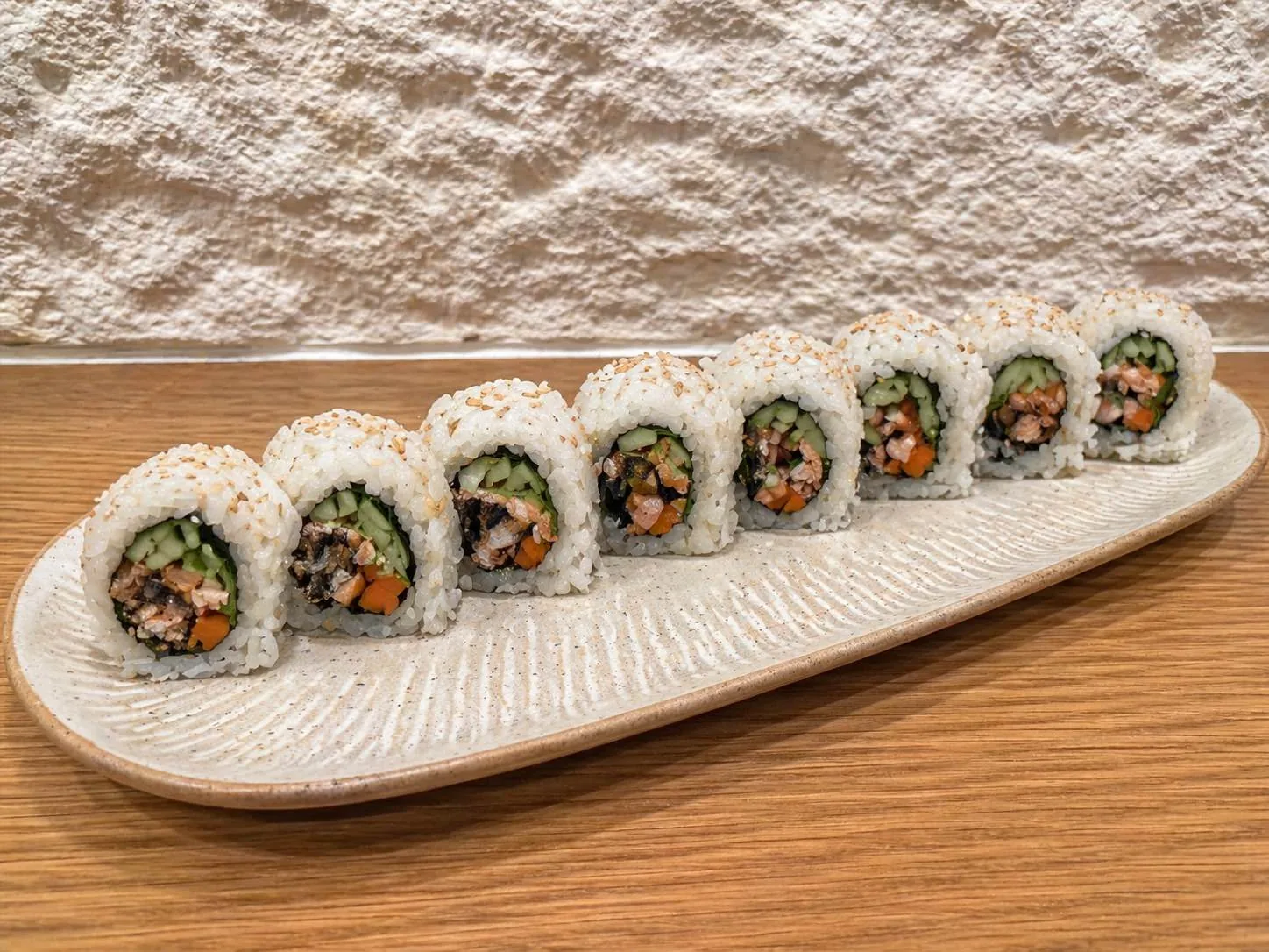 Salmon Skin Roll at Mizumi Sushi in Encino