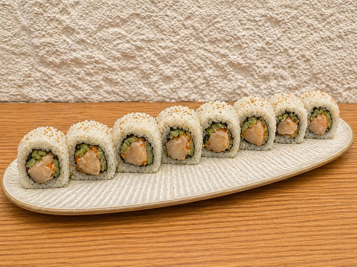 Scallop / Cucumber at Mizumi Sushi in Encino