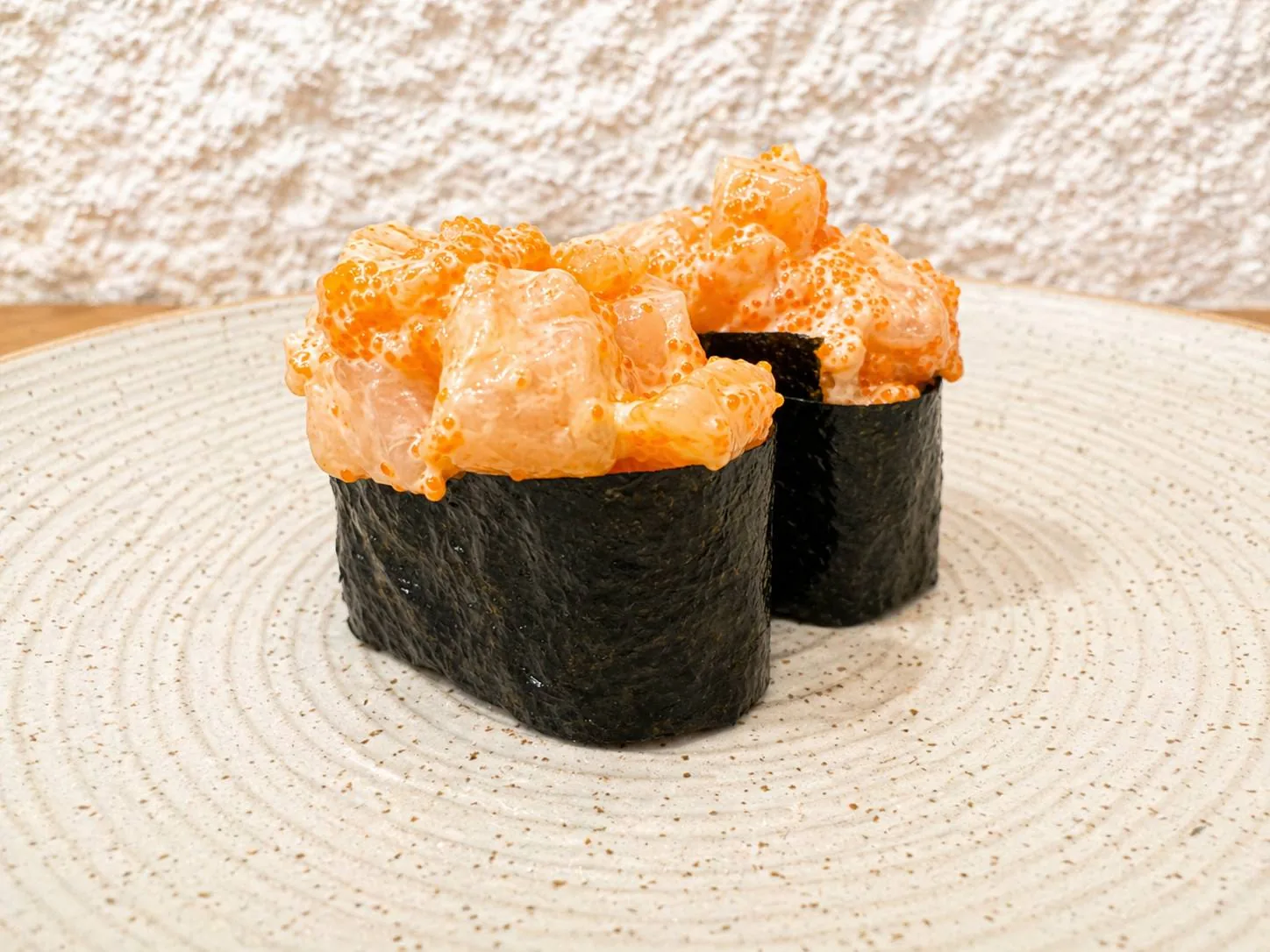 Scallop Sushi with Mayo at Mizumi Sushi in Encino