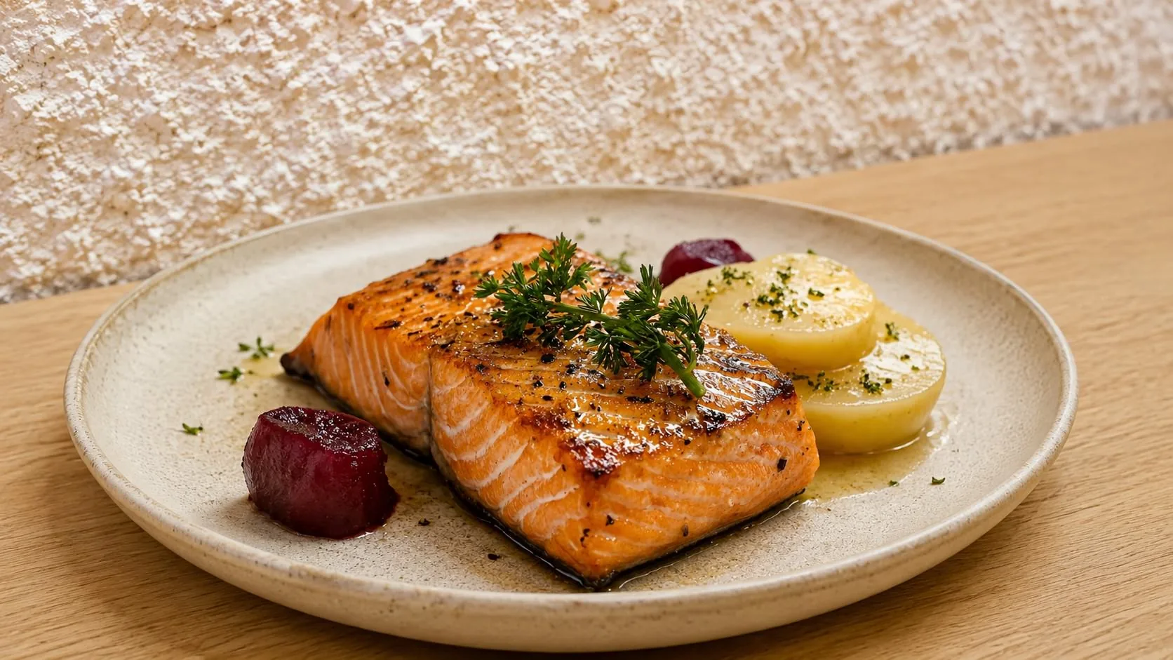 Grilled Scottish salmon teriyaki served at Mizumi Sushi in Encino