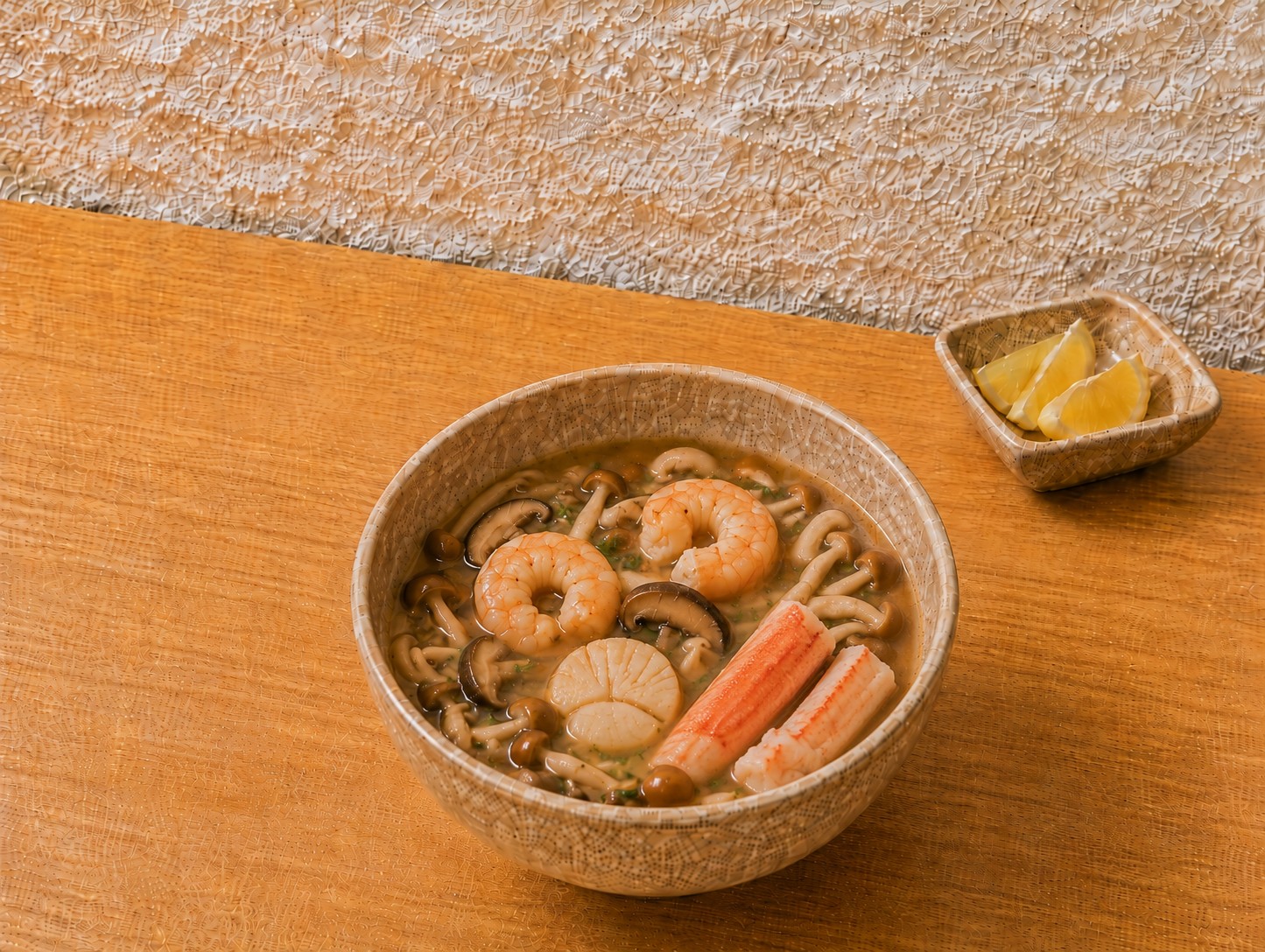 Clear Seafood Soup at Mizumi Sushi in Encino