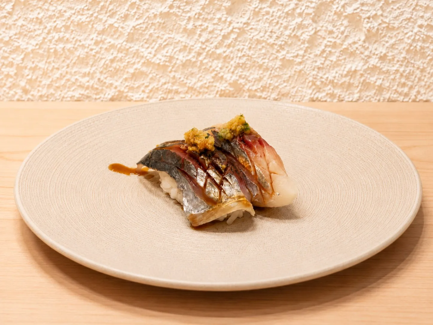 Spanish Mackerel (Aji) served at Mizumi Sushi in Encino