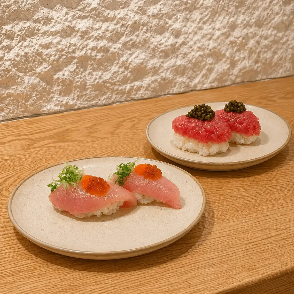 Sushi served during a dine-in evening at Mizumi