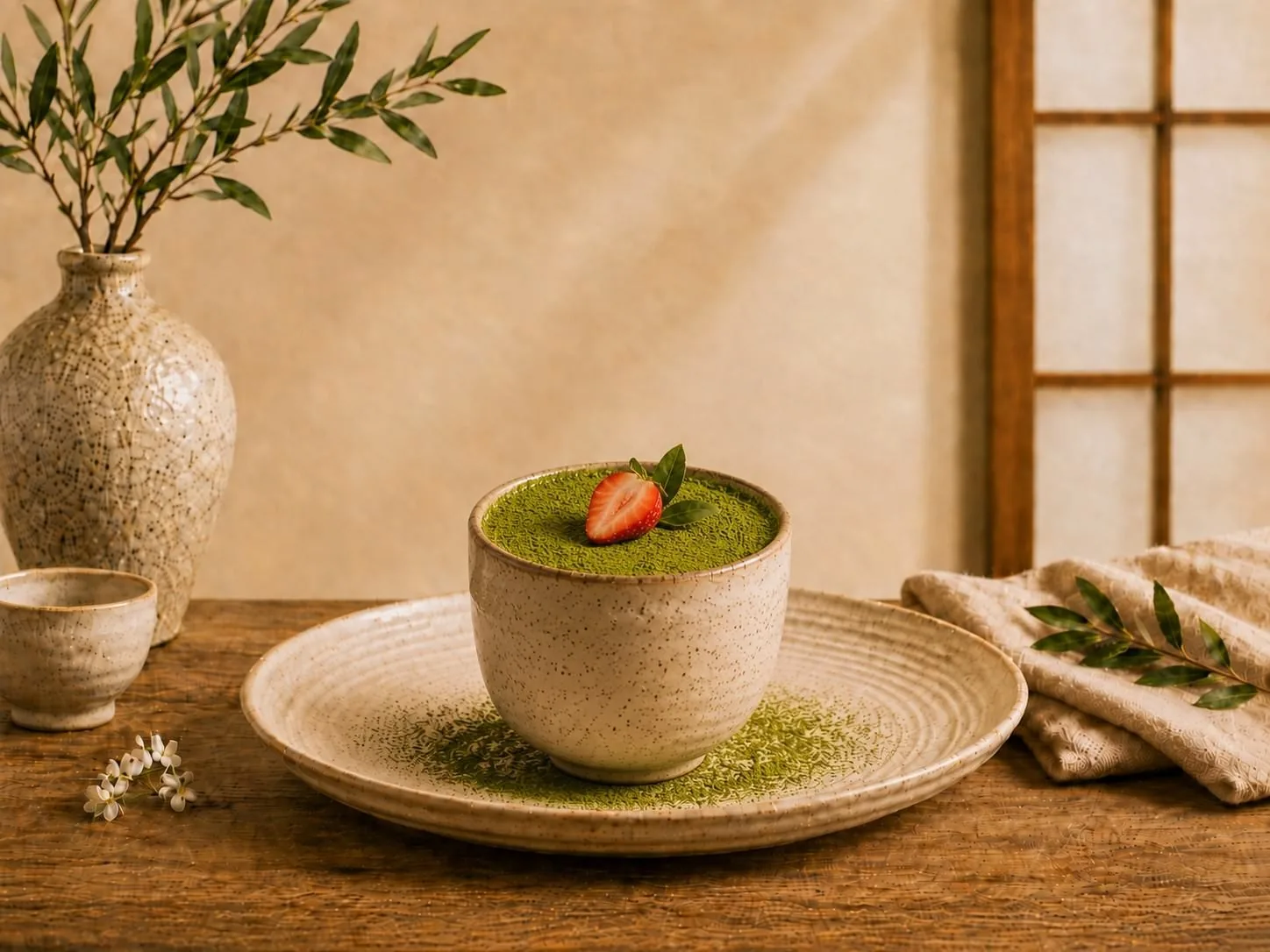 Green Tea Tiramisu at Mizumi Sushi in Encino
